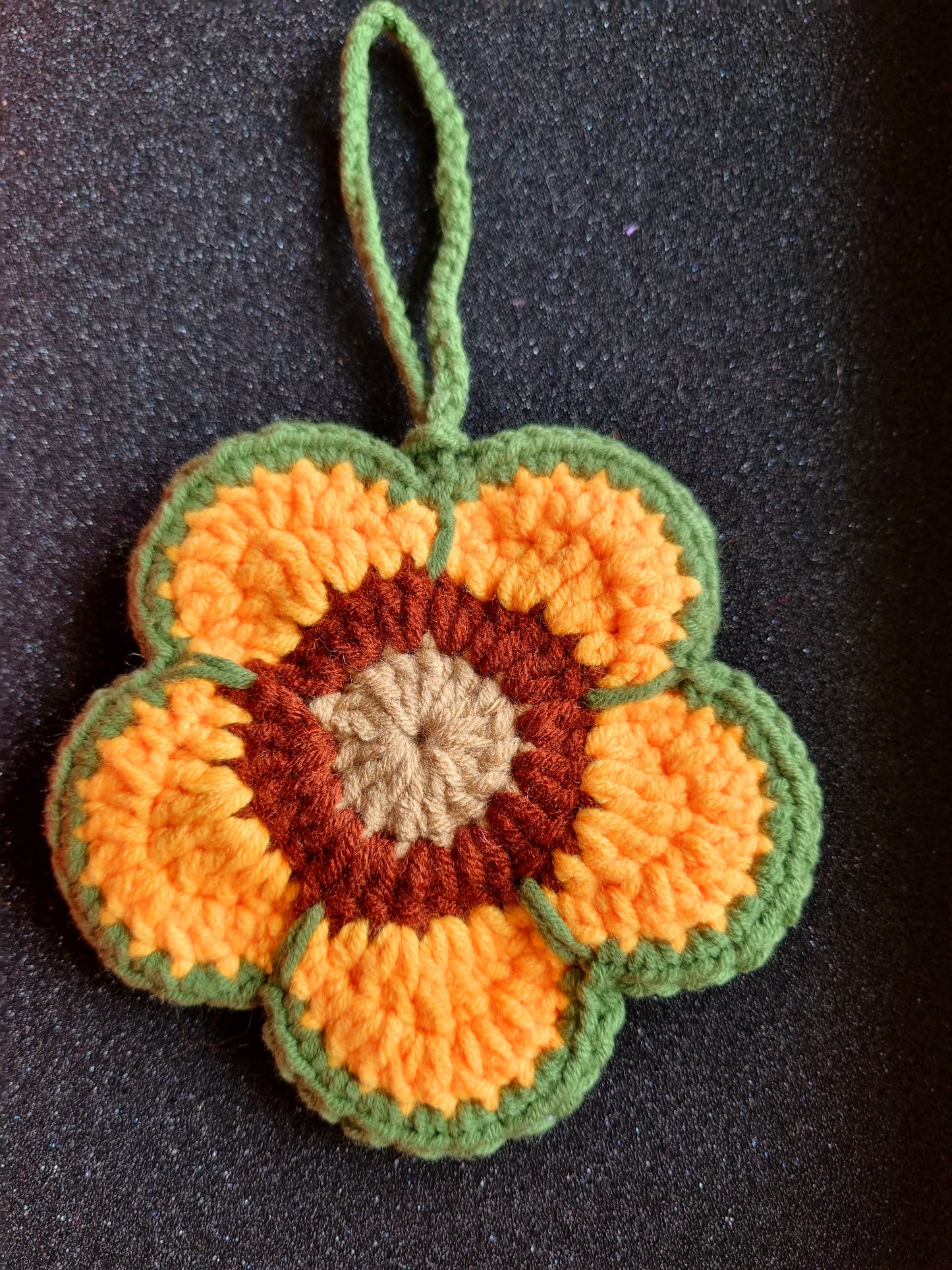 Colorful Crochet Flower Pouch