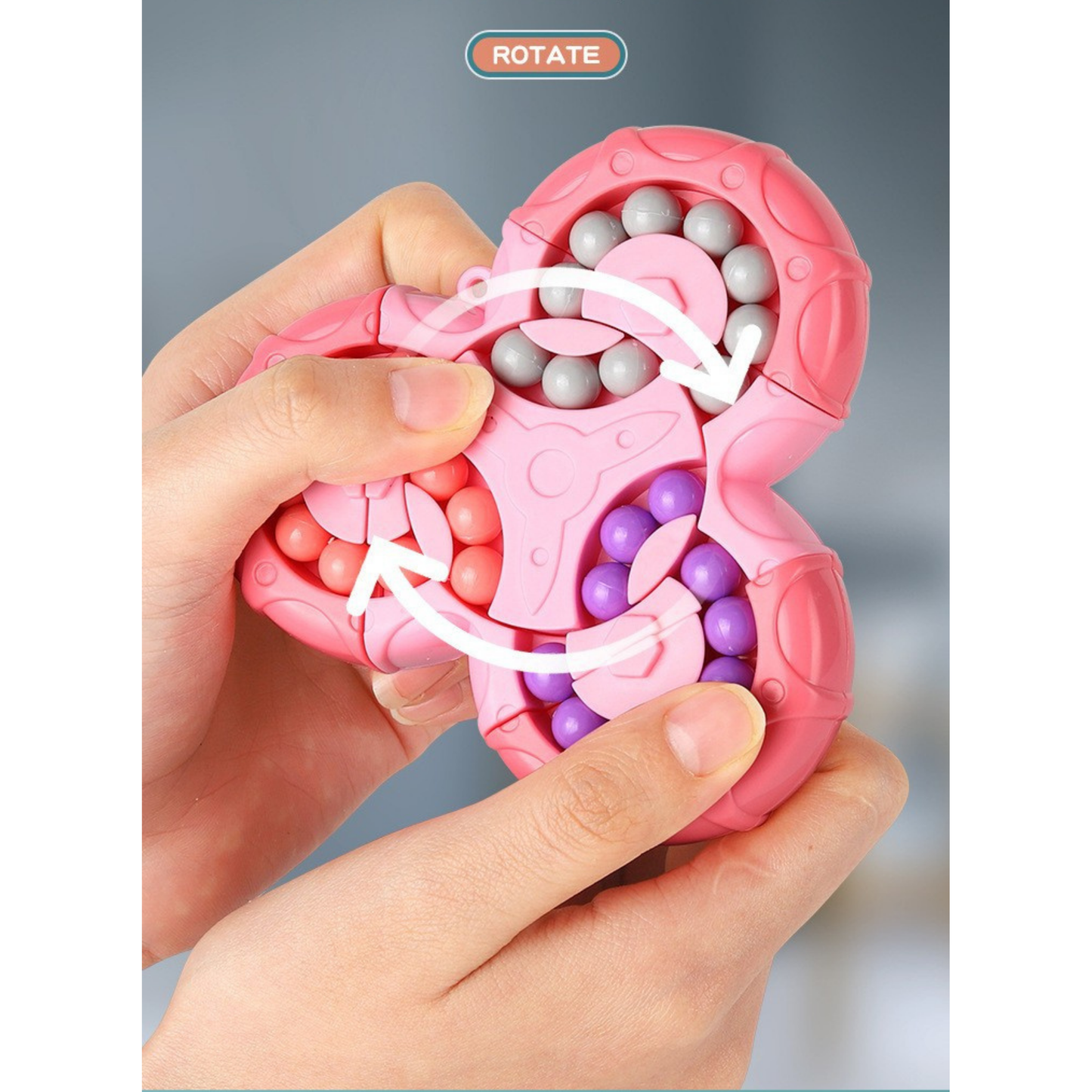 6 Sides Magic Bean Rotating Gyroscope Puzzle