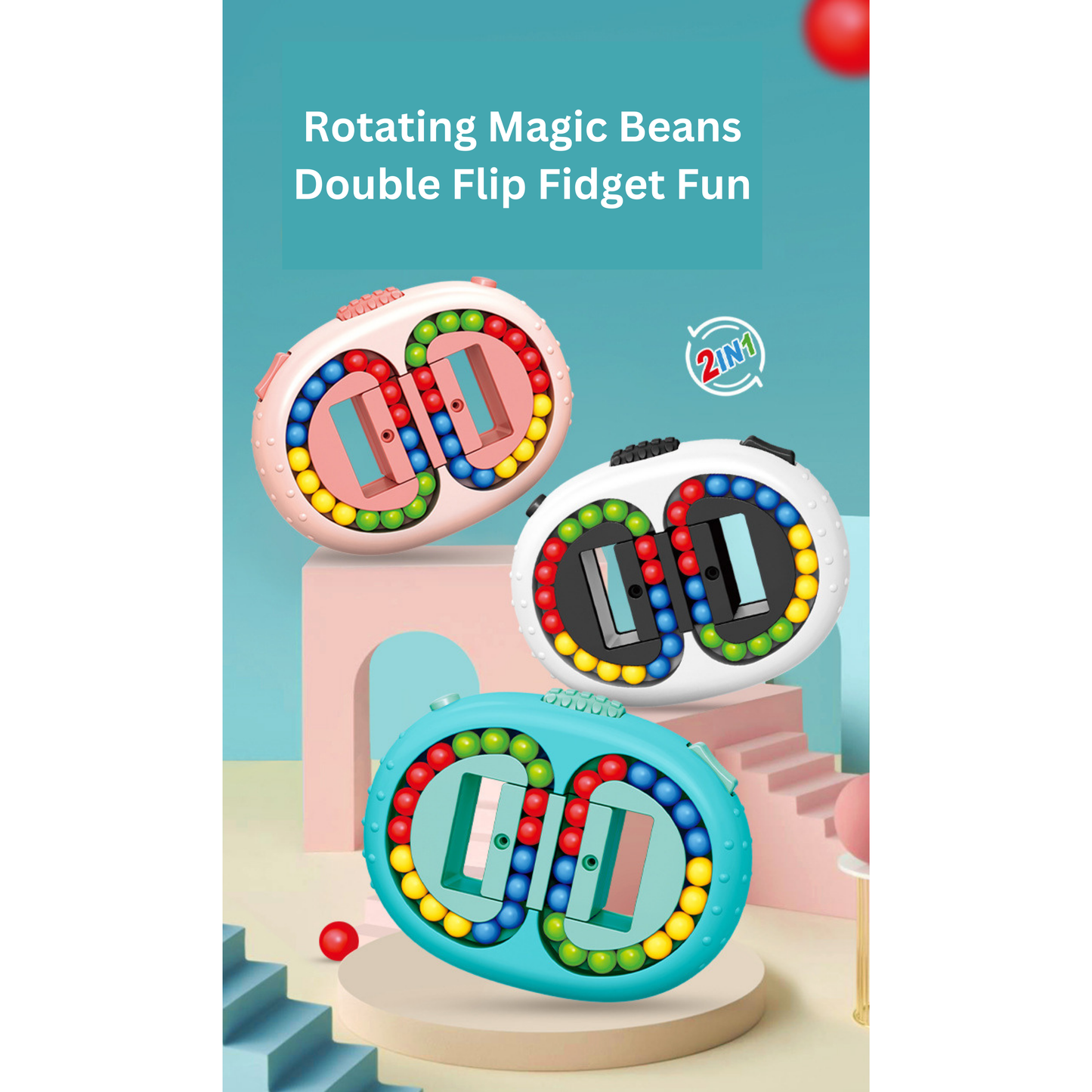 Rotating Magic Bean Double Flip Fidget Fun