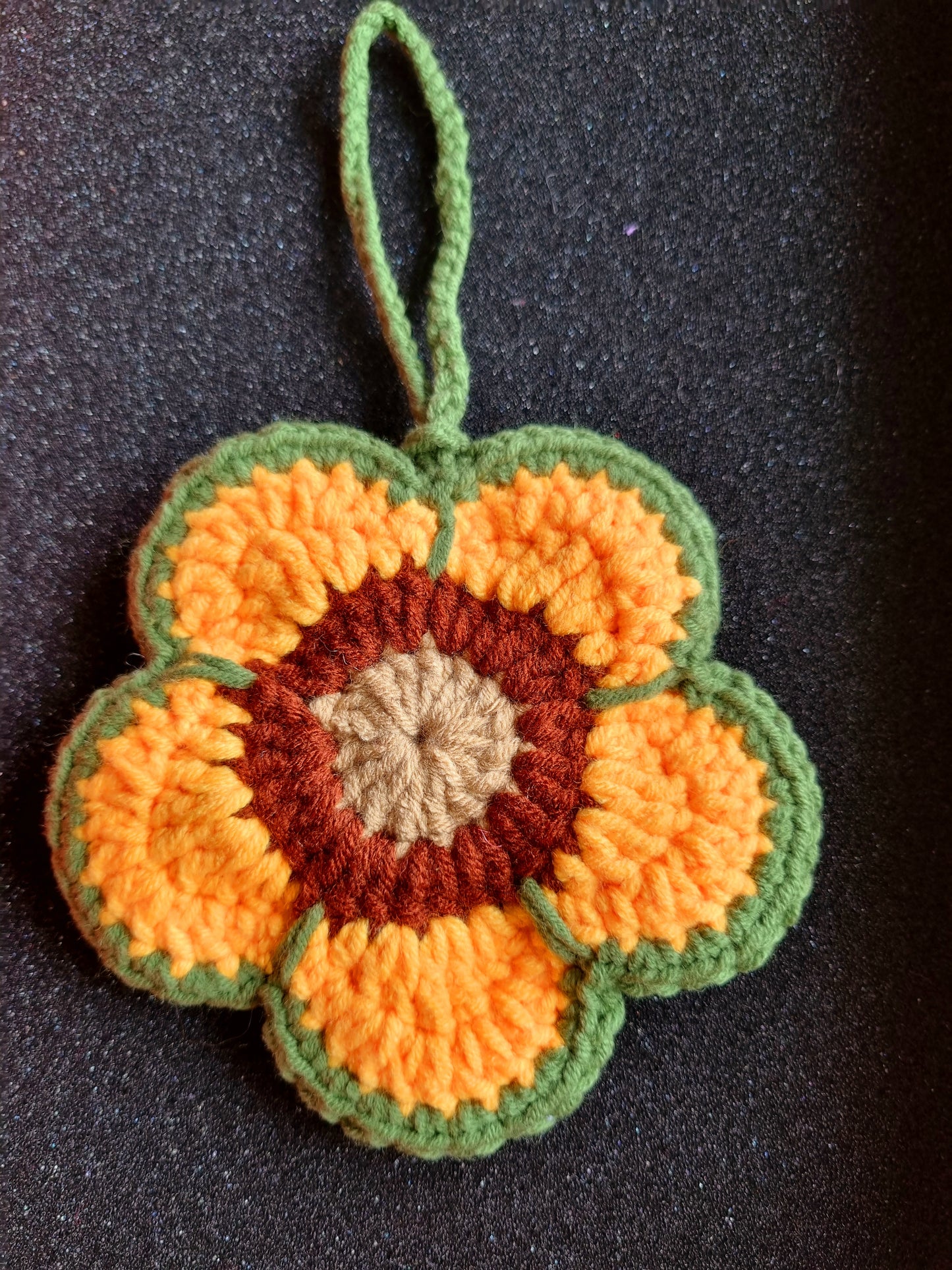 Colorful Crochet Flower Pouch