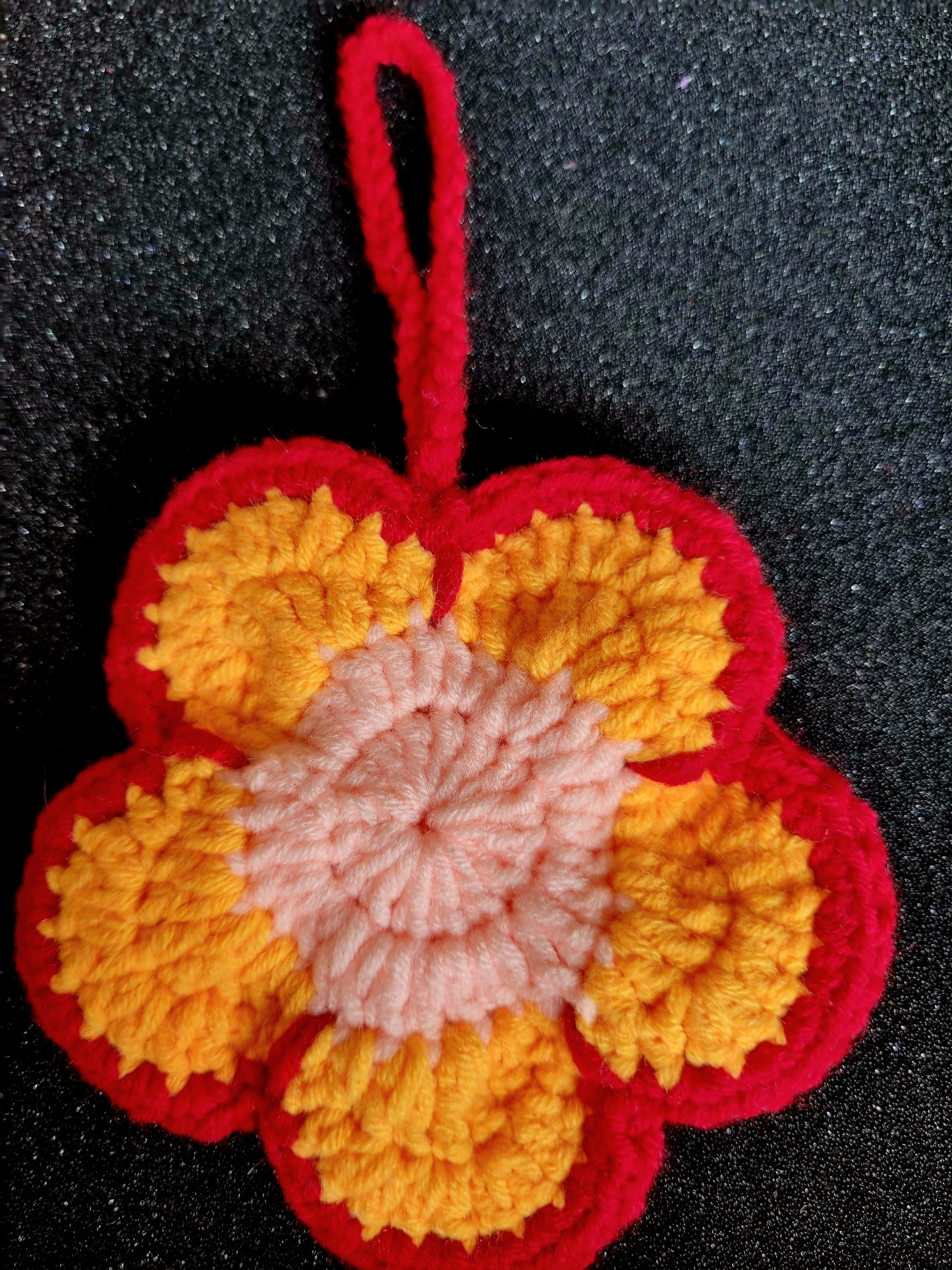 Colorful Crochet Flower Pouch