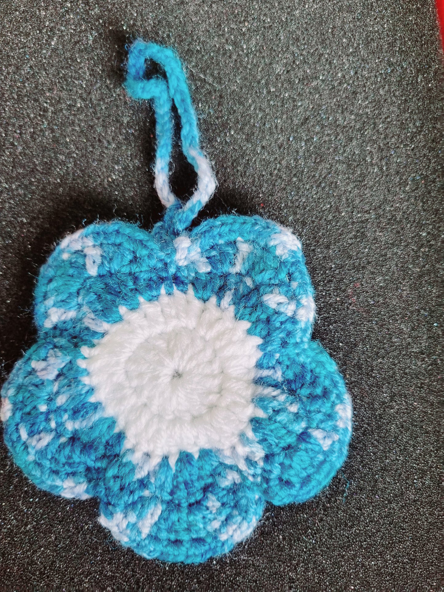 Colorful Crochet Flower Pouch