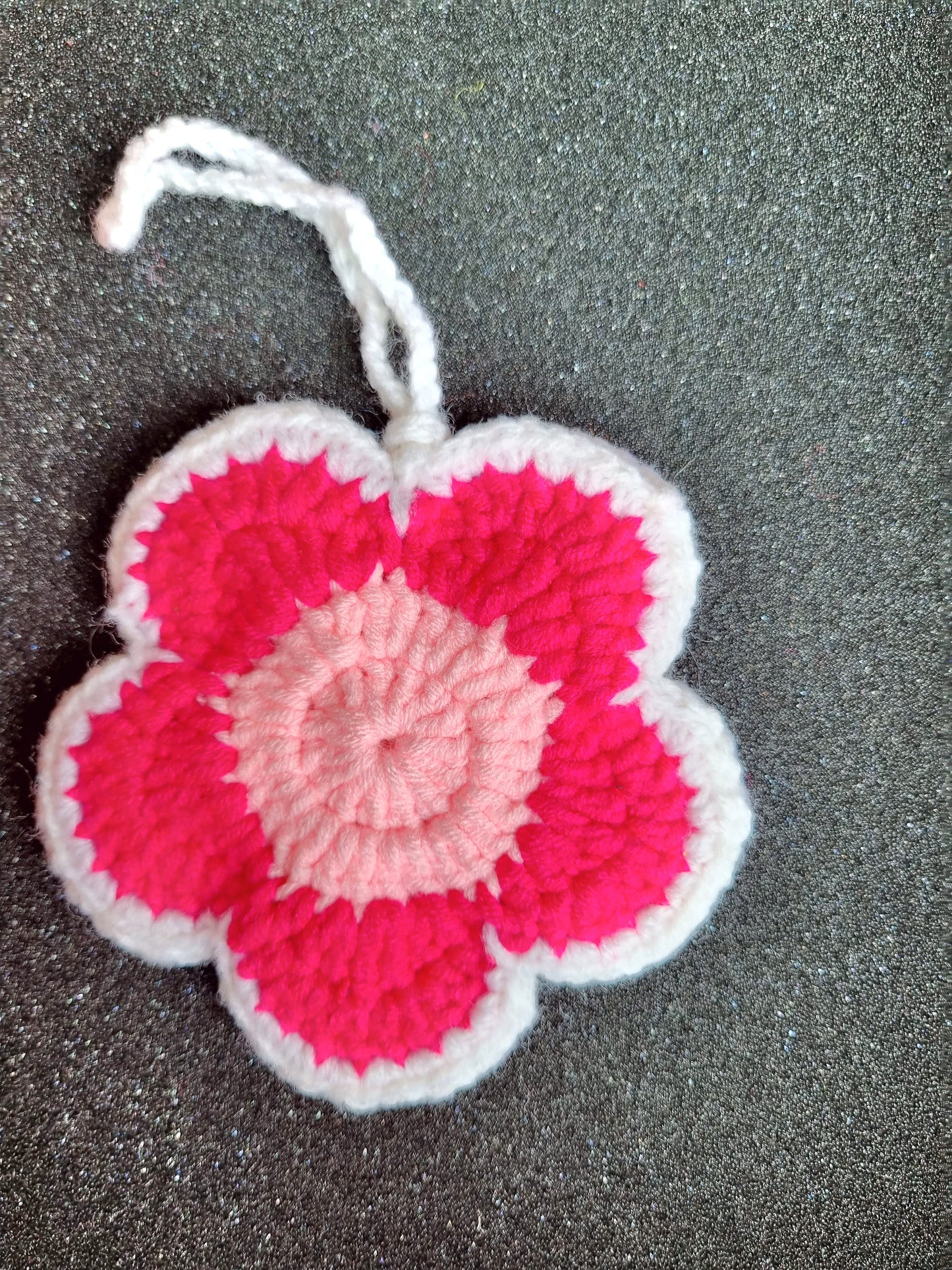 Colorful Crochet Flower Pouch