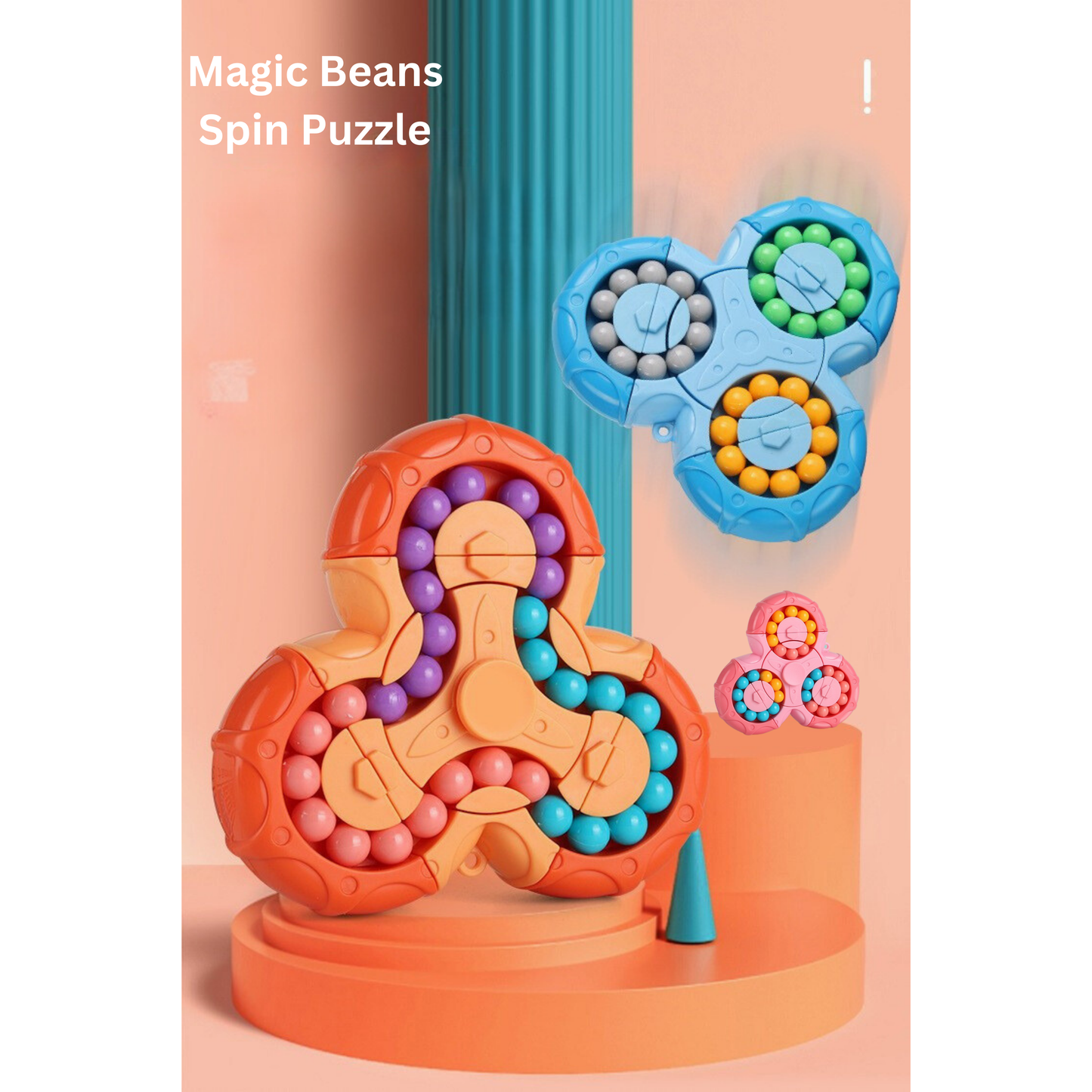 6 Sides Magic Bean Rotating Gyroscope Puzzle