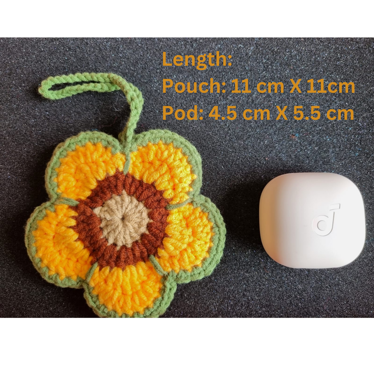 Colorful Crochet Flower Pouch